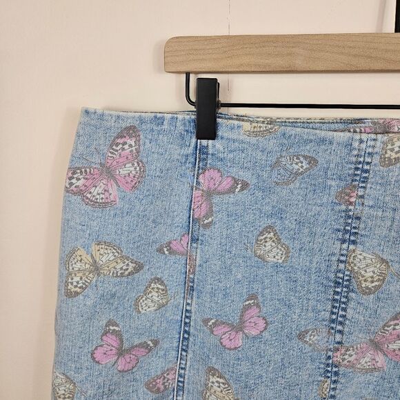 NWT No Boubdaries Seamed Denim Mini Skirt. Blue XXXL - Picture 4 of 12